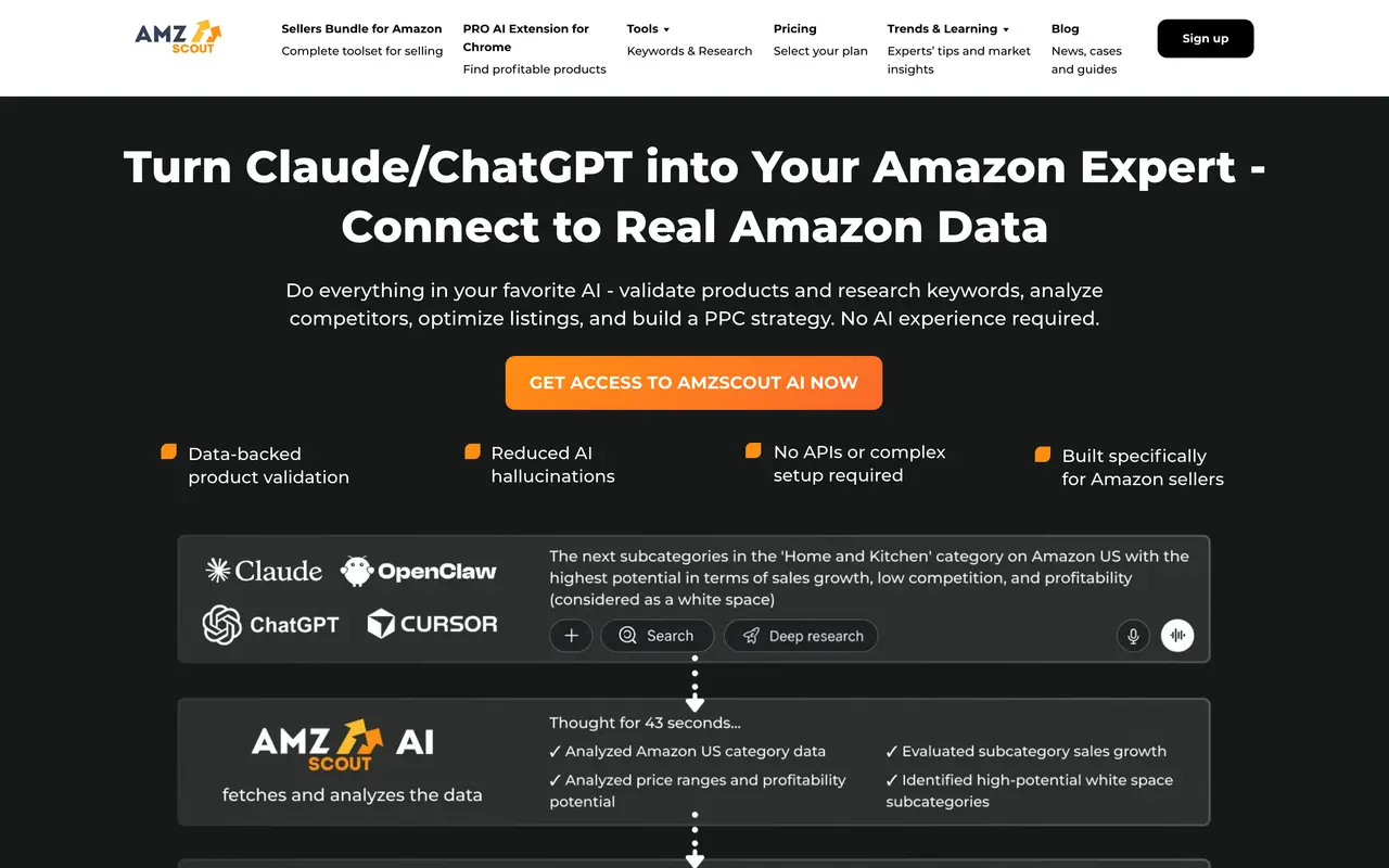 AMZScout pricing page - Chrome Extension SaaS pricing tiers and plans