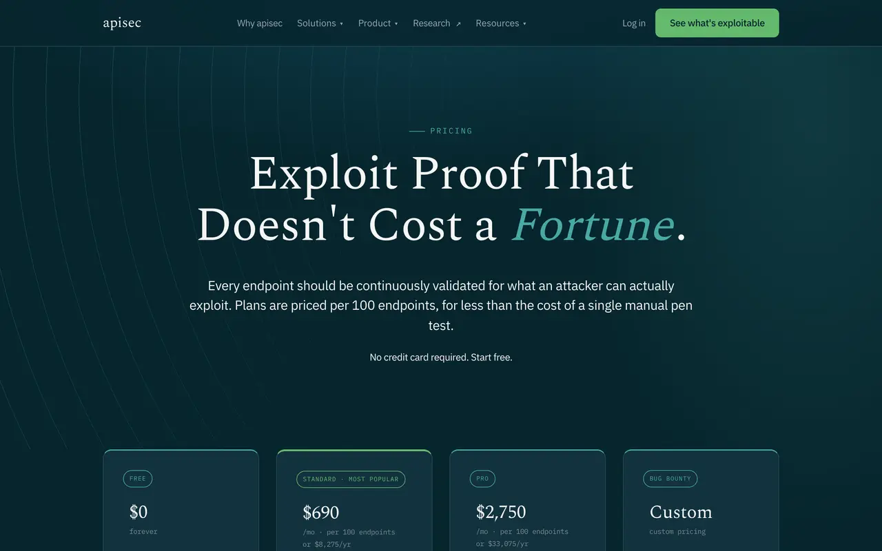 API Security University pricing page - Finance & Accounting SaaS pricing tiers and plans