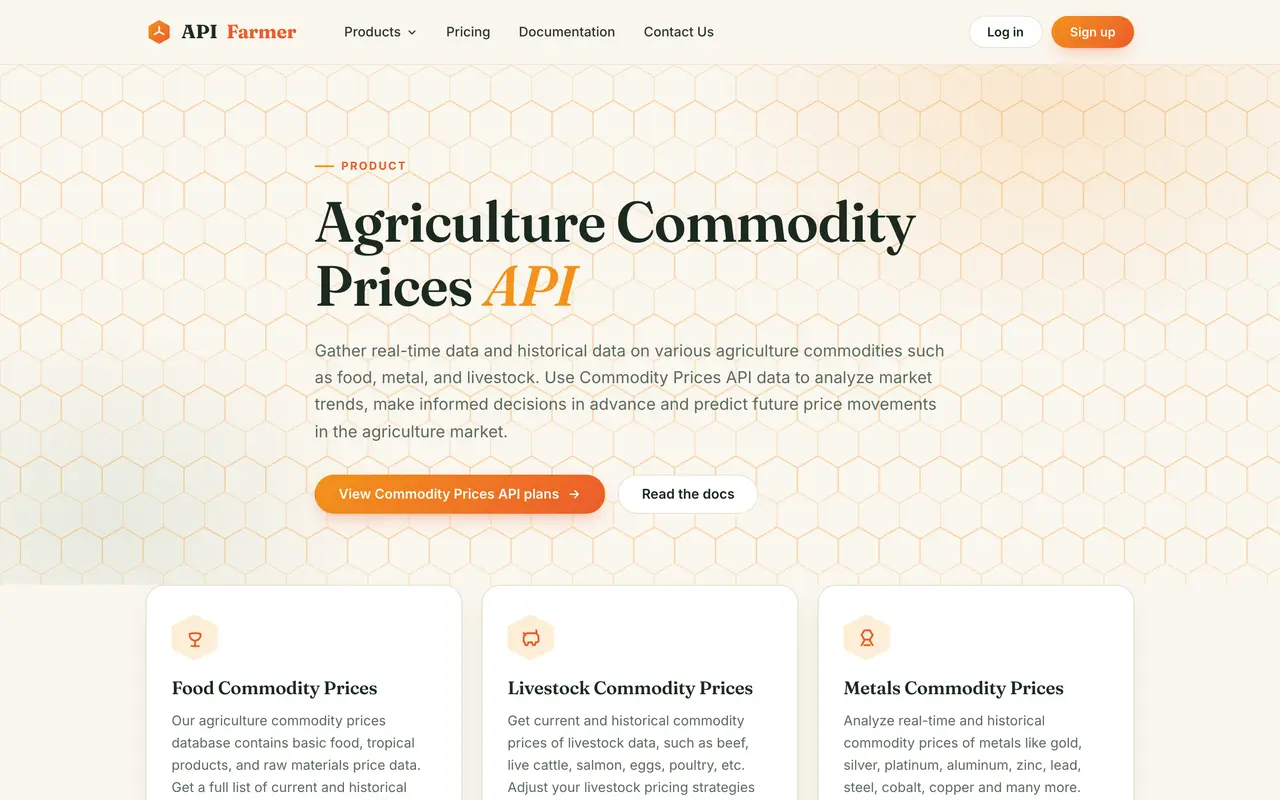 APIFarmer Plant Database pricing page - Database & Backend SaaS pricing tiers and plans