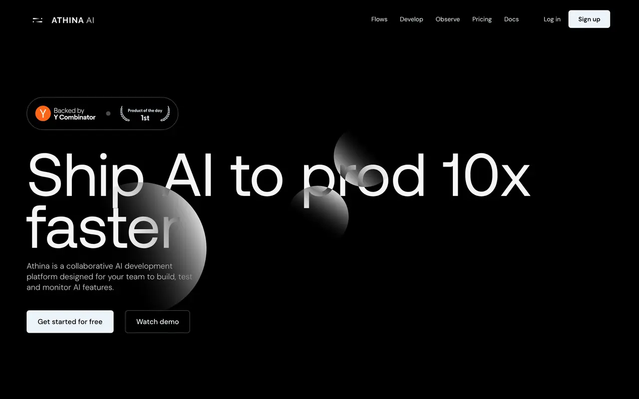 Athina AI pricing page - AI Developer Tools SaaS pricing tiers and plans