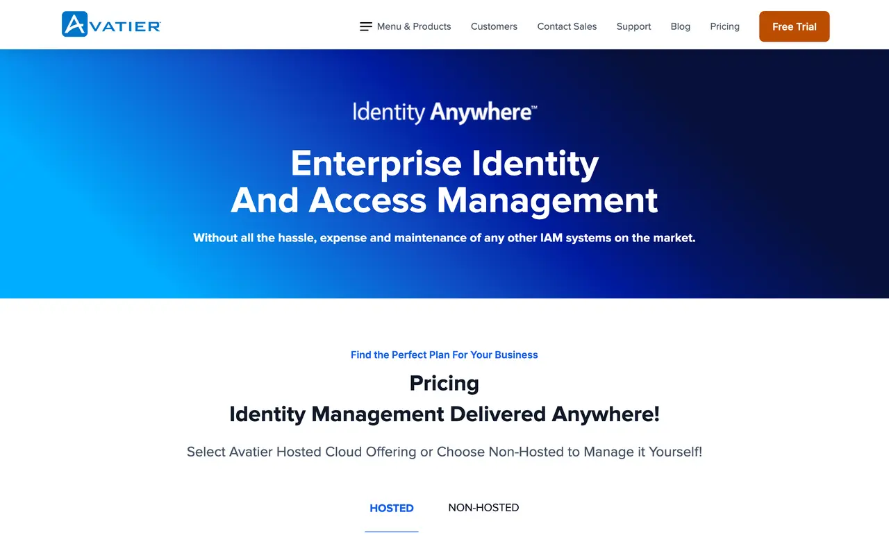 Avatier pricing page - Legal & Compliance SaaS pricing tiers and plans