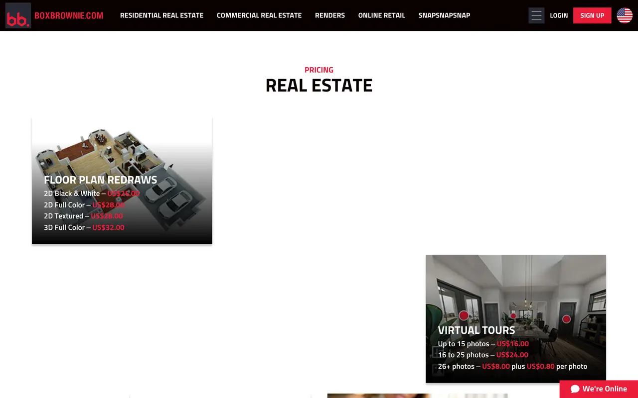 BoxBrownie pricing page - Real Estate SaaS pricing tiers and plans