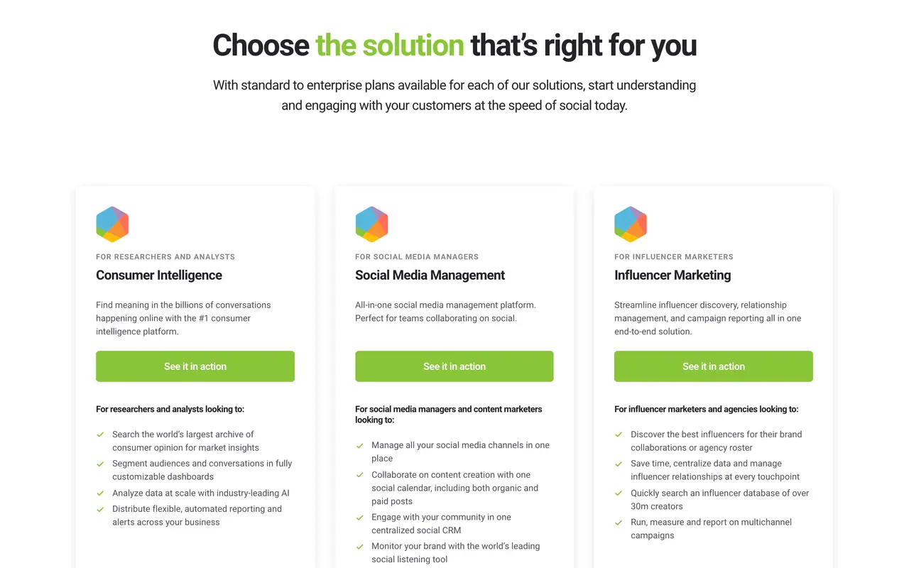 Brandwatch pricing page - Social Media & Community SaaS pricing tiers and plans