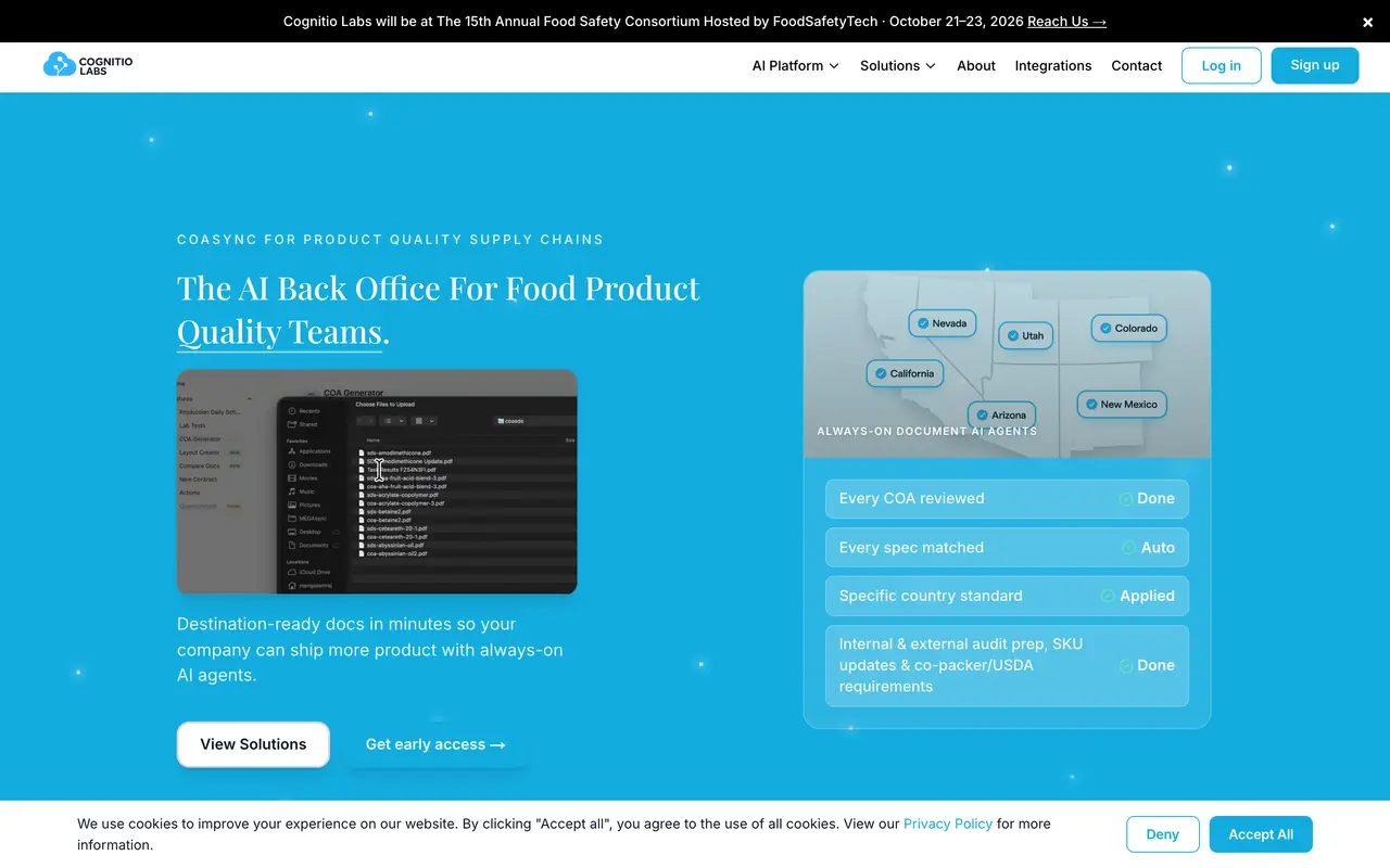 Cognitio Labs pricing page - AI Data & Analytics SaaS pricing tiers and plans