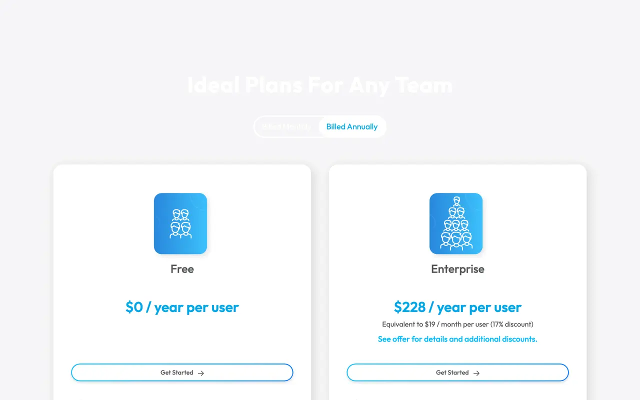 Configure8 pricing page - DevOps & CI/CD SaaS pricing tiers and plans