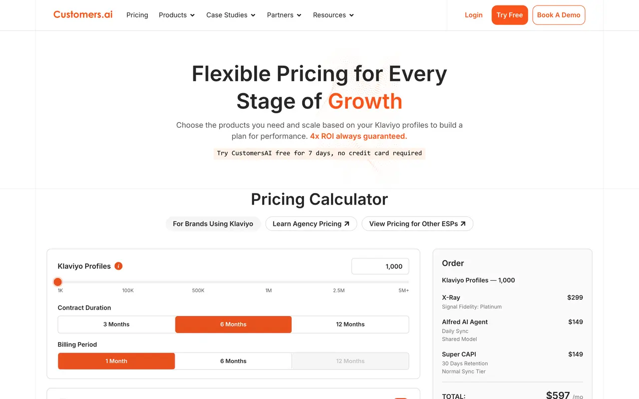 Customers.ai pricing page - Chatbot SaaS pricing tiers and plans