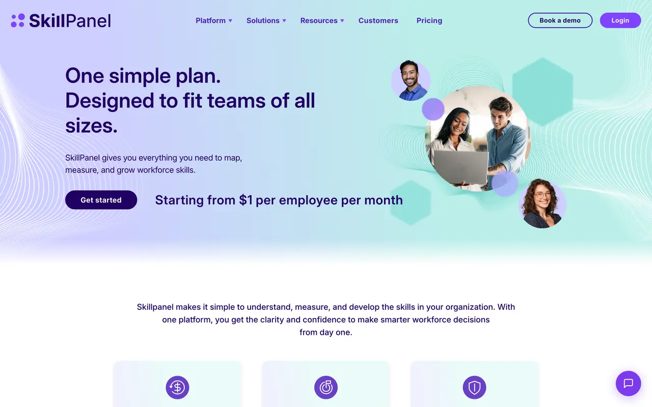 SkillPanel pricing page - Assessment SaaS pricing tiers and plans