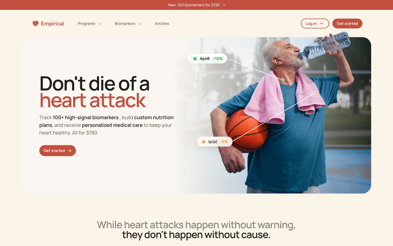 Empirical Health pricing page - AI Healthcare SaaS pricing tiers and plans