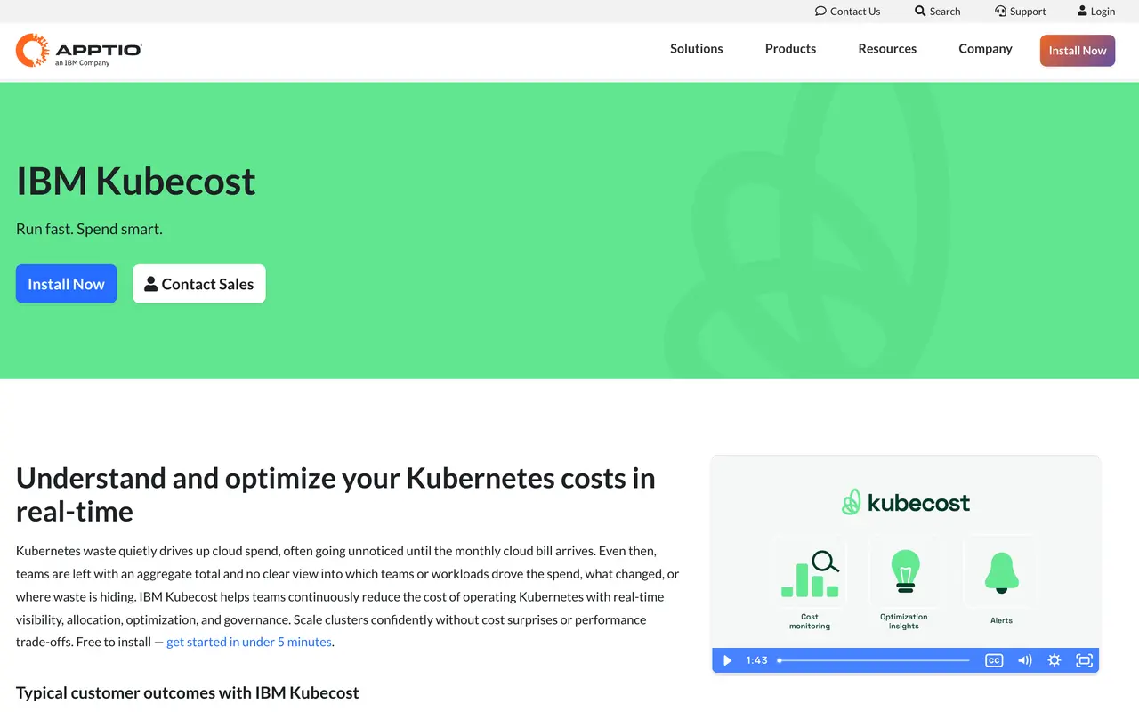 Kubecost pricing page - Container & Kubernetes SaaS pricing tiers and plans