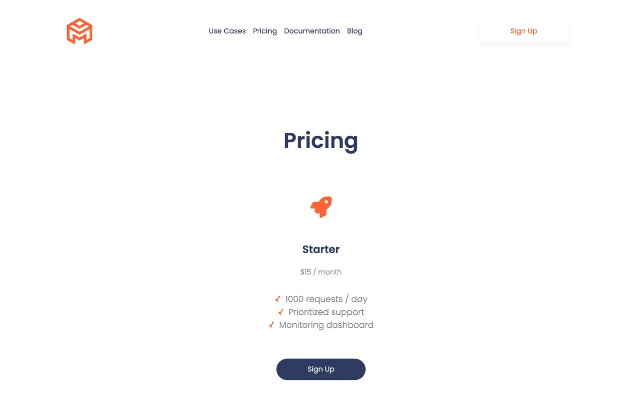 Mocki pricing page - API Mocking SaaS pricing tiers and plans