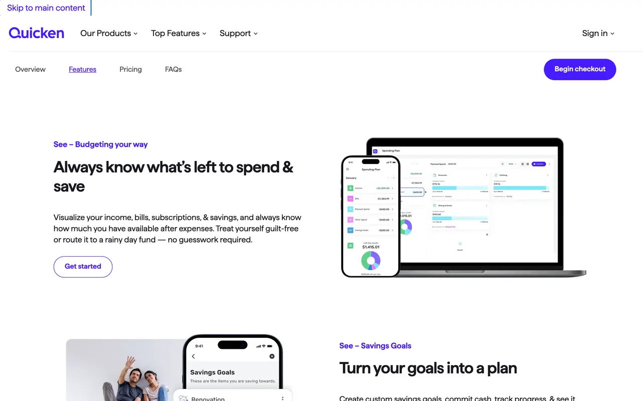 Simplifi pricing page - Personal Finance SaaS pricing tiers and plans